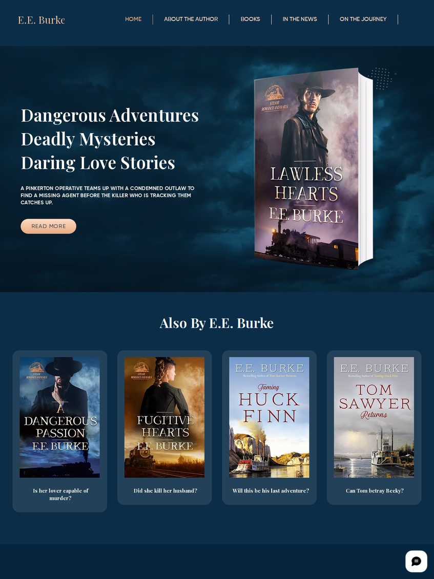 EE Burke website homepage